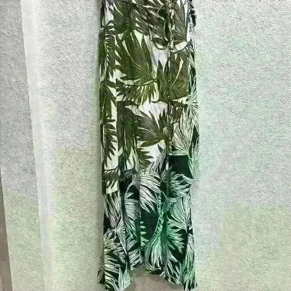 1. State tropical print ruffle maxi wrap dress, Size Large - Picture 3 of 9